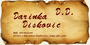 Darinka Dišković vizit kartica